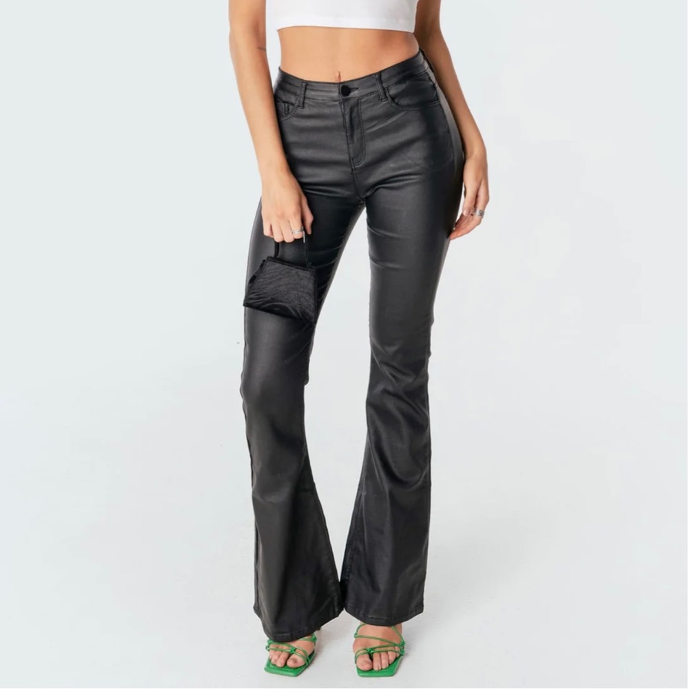 COPY - Luna Faux Leather Flare Jeans